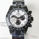 MR Factory Rolex Oyster Perpetual Daytona Cosmograph All Black Case White Dial 40mm 7750 Watch